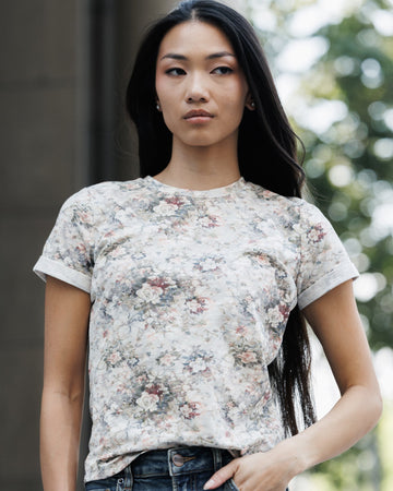 Downeast Go Floral Tee in XS (top)