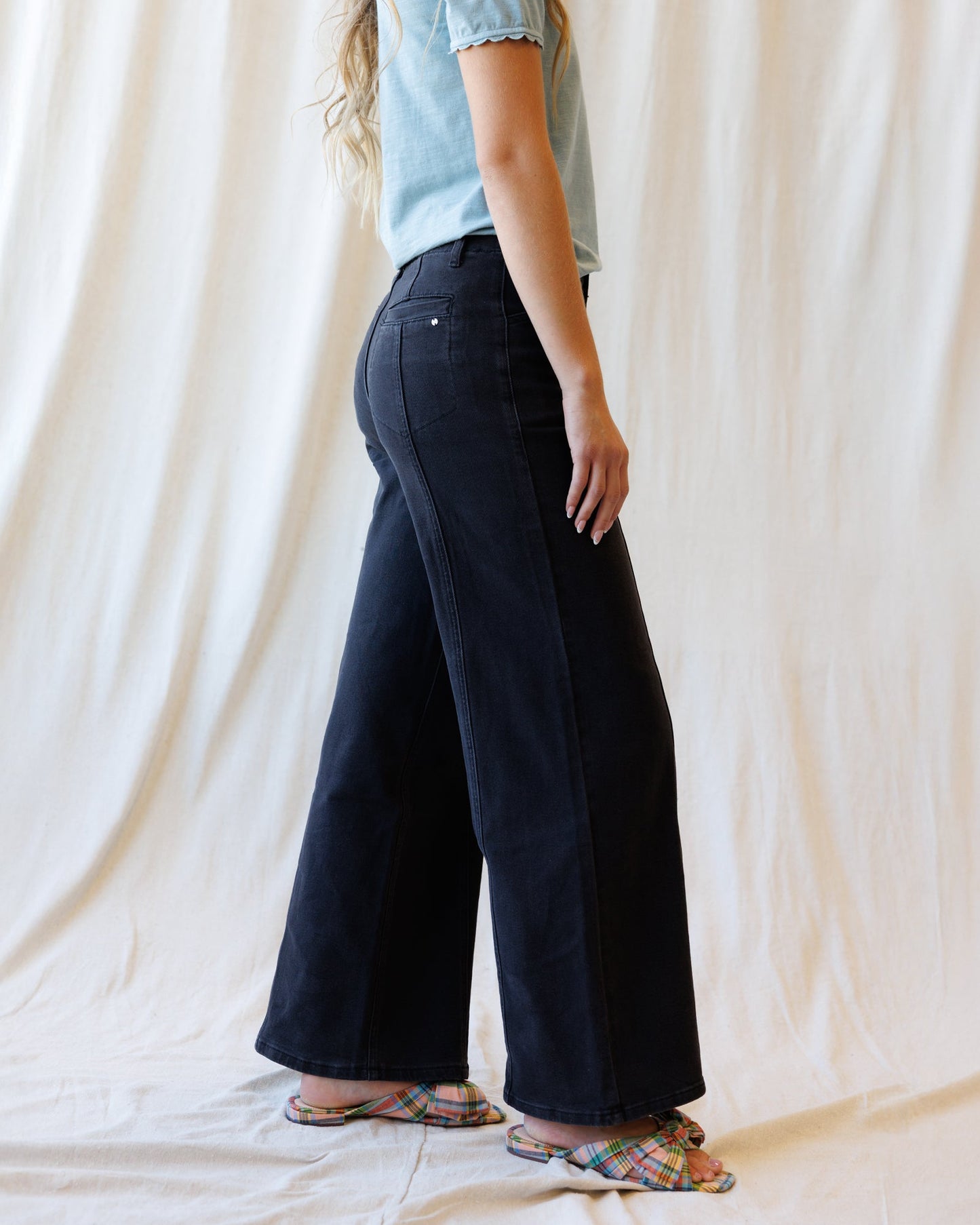 Downeast High Rise Seamed Trouser Jeans in 27 view 3 - High-Waisted - High Rise Trousers (bottom)