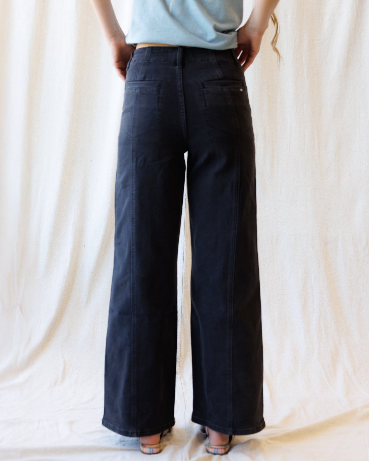 Downeast High Rise Seamed Trouser Jeans in 28 view 4 - High-Waisted - High Rise Trousers (bottom)