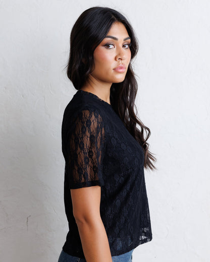 Downeast Laid Back Lace Tee in XL view 5 (top)