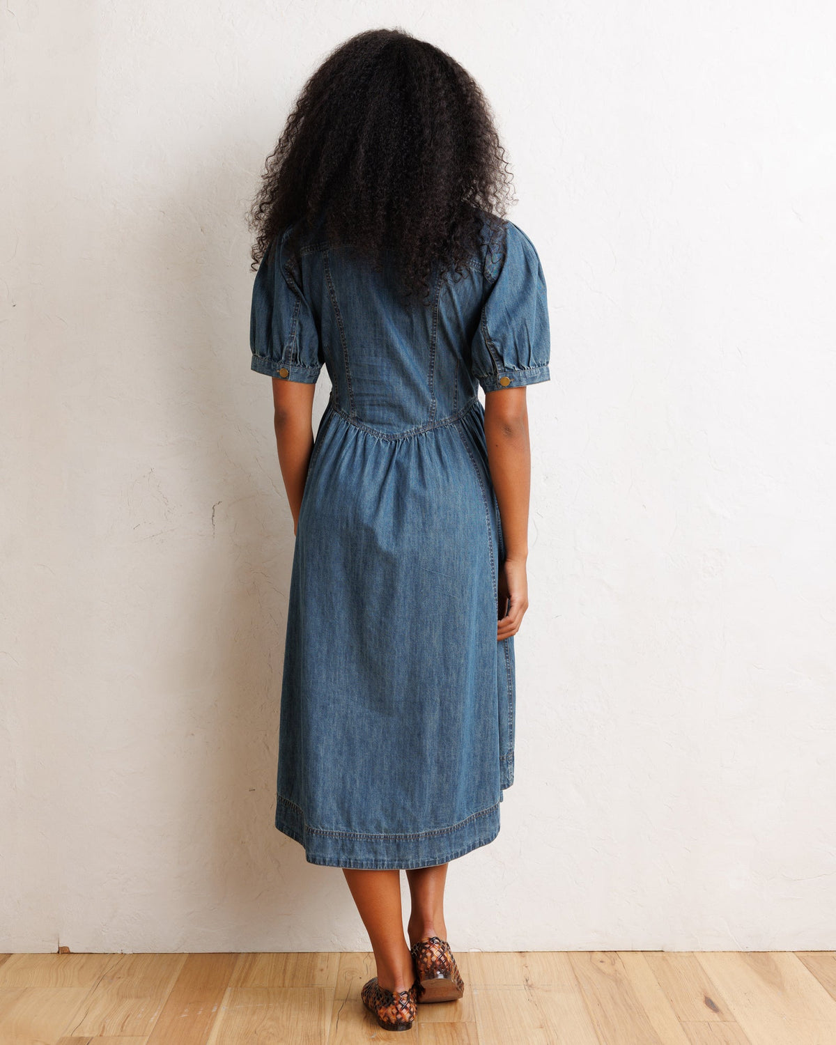 Downeast Orchard Denim Dress in M view 3 - Orchid Denim Dress