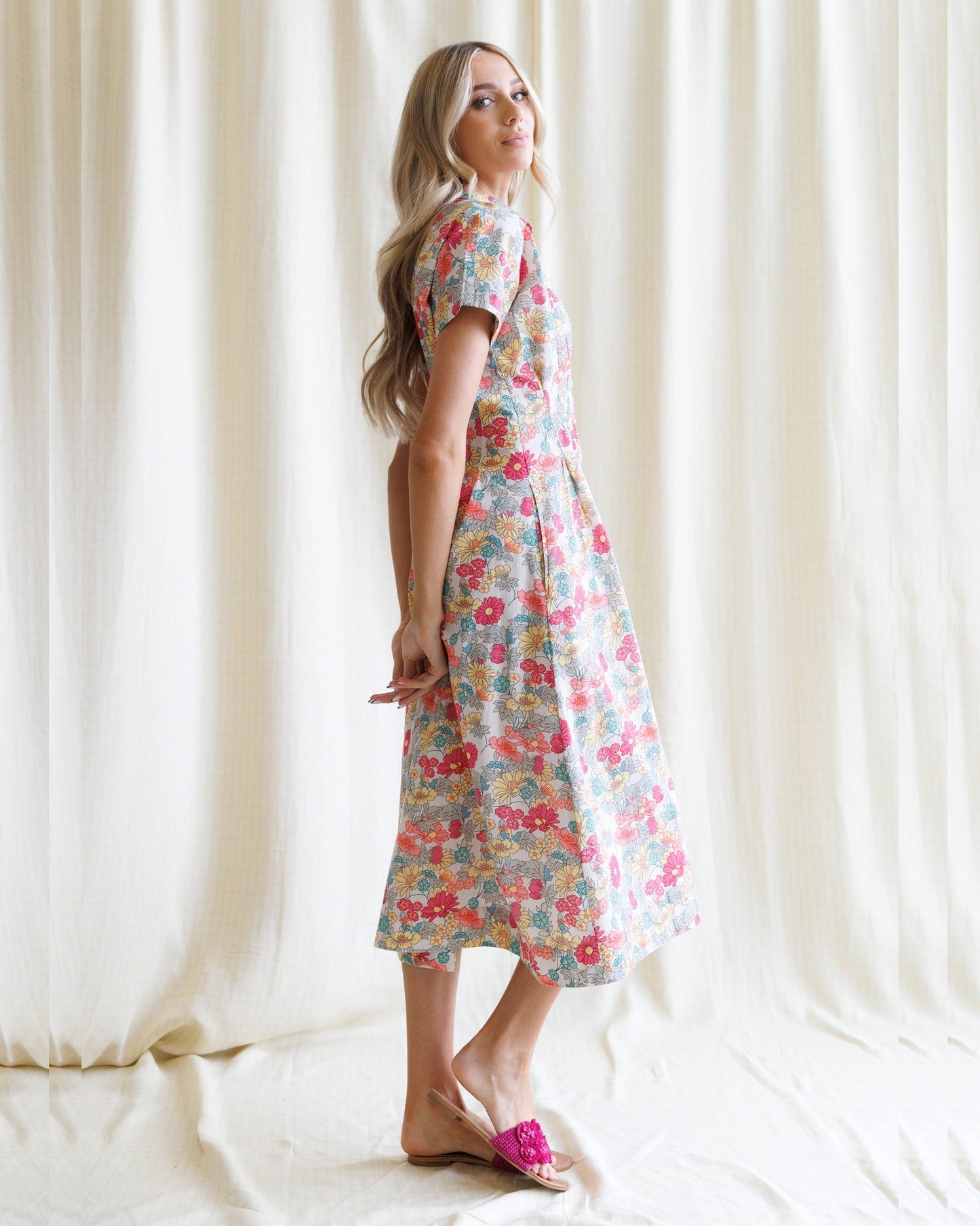 Downeast Pleated Shirtdress in L view 4