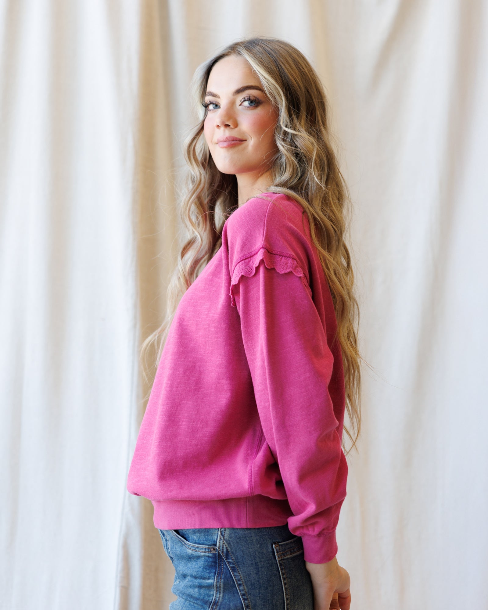 Downeast Prep & Pretty Pullover Top in S view 2 - Top Pullover