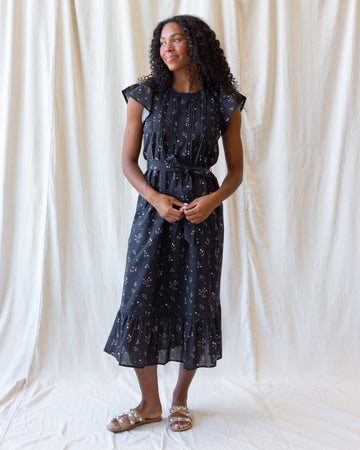 Downeast Pretty Pintuck Dress in XS