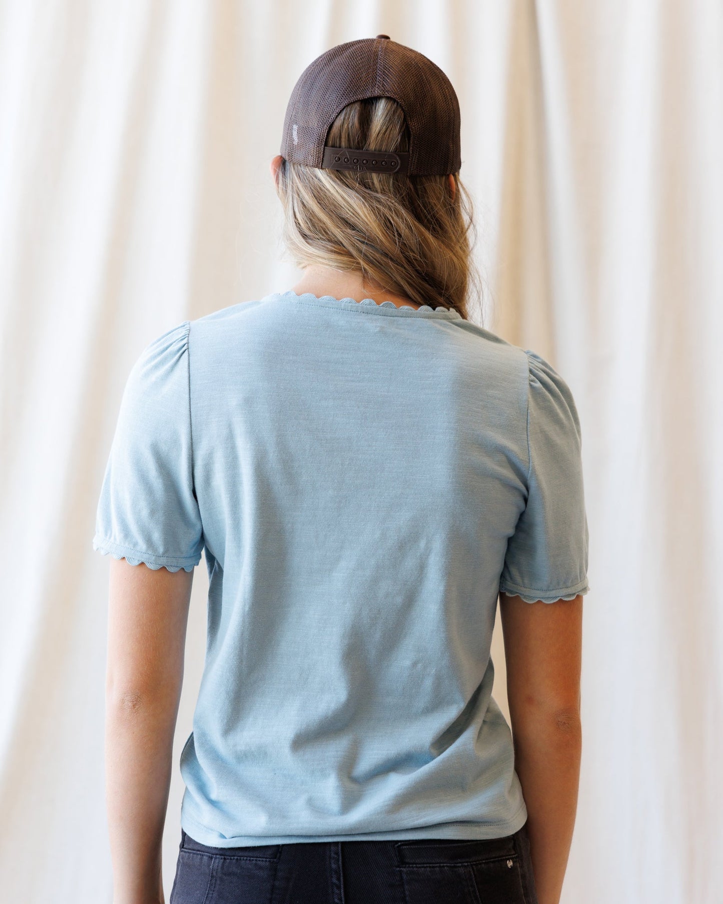Downeast Scallop Tee in M view 3 - Scallop Party Wear Top