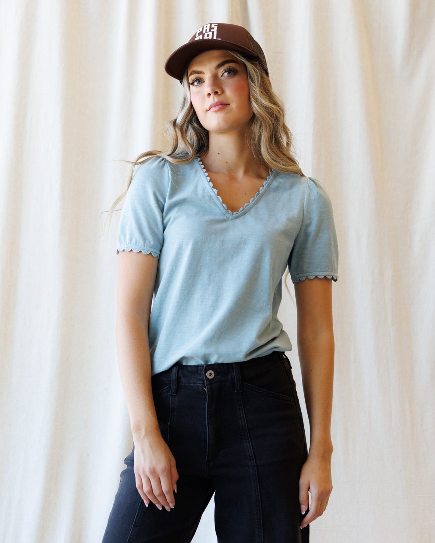 Downeast Scallop Tee in XS - Scallop Party Wear Top