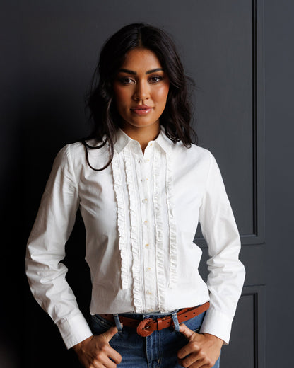 Downeast Signature Tuxedo Button Down Top in M view 3