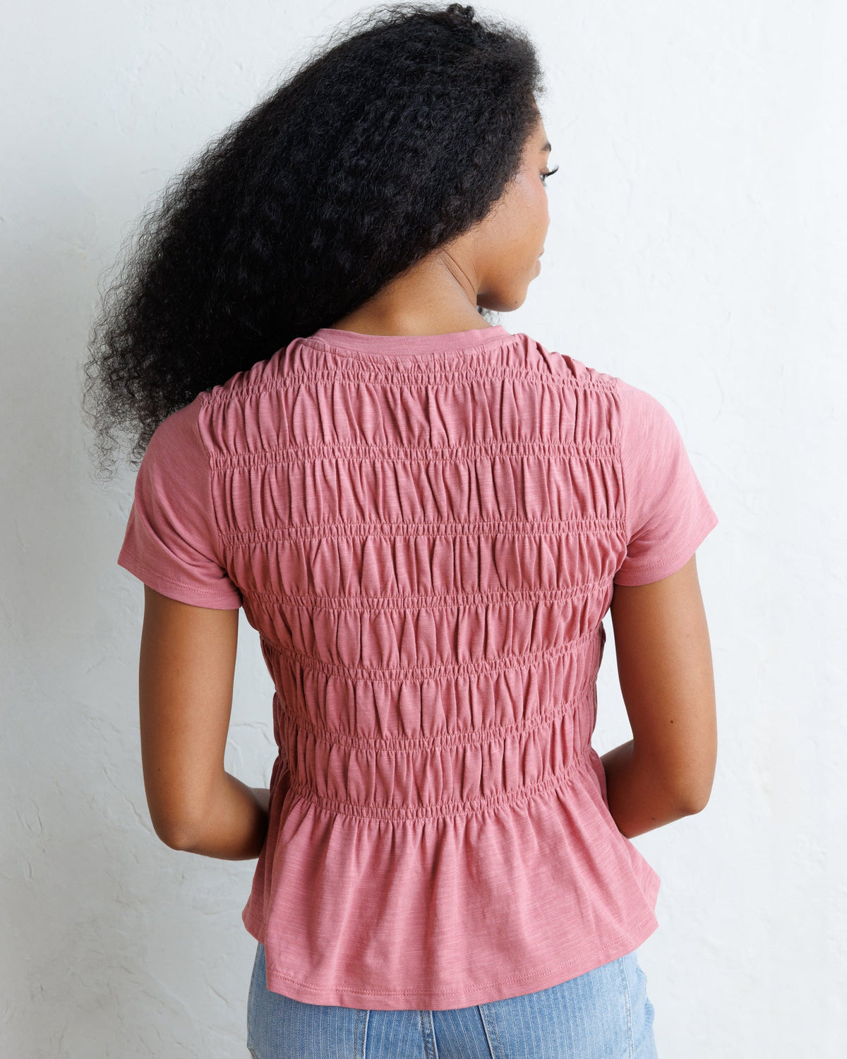 Downeast Smocked Tee in L view 4 - Smocked Tee Shirt (dress)
