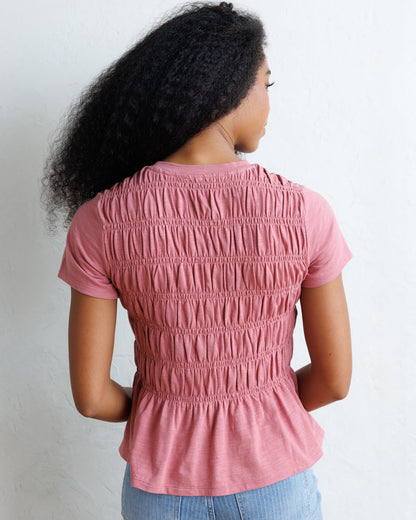 Downeast Smocked Tee in L view 4 (top)
