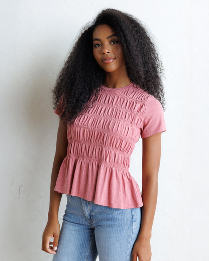 Downeast Smocked Tee in S view 2 - Smocked Tee Shirt (dress)