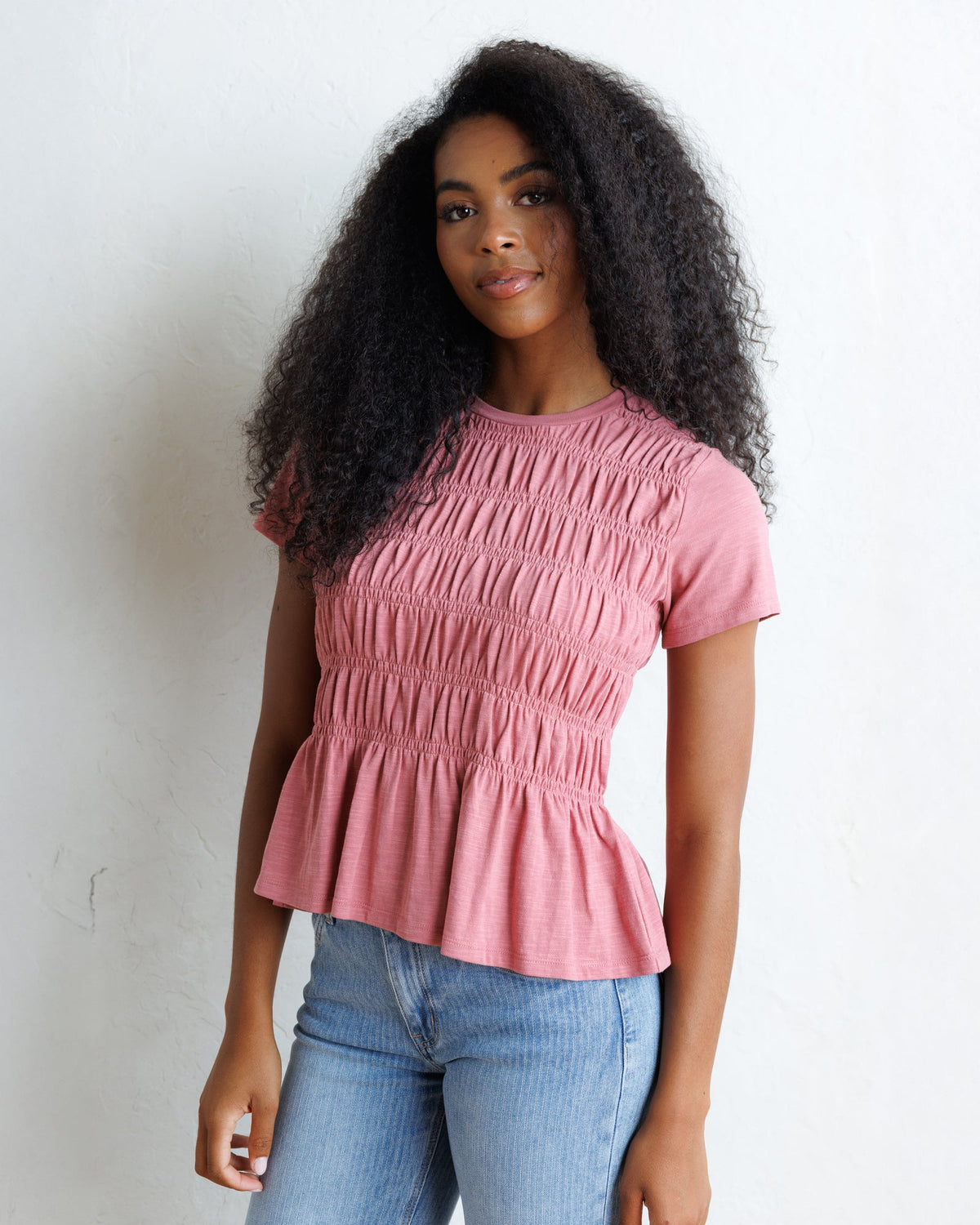 Downeast Smocked Tee in S view 2 (top)