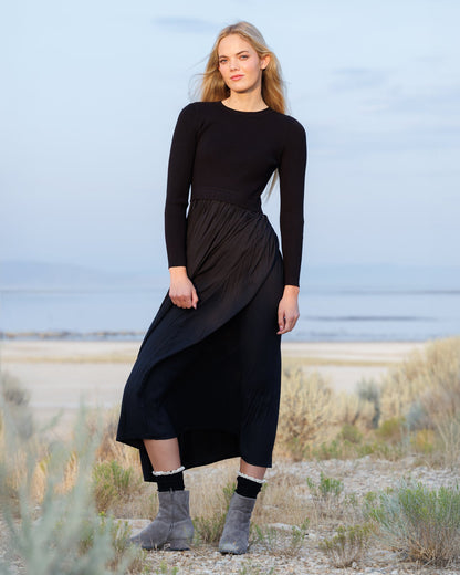 Downeast Soho Satin Dress in XS
