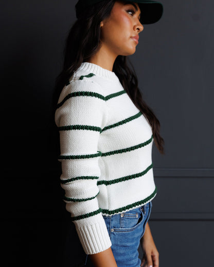 Downeast Stitch Stripe Crew in M view 3 - Everyday Stitch Stripe Crew Socks (top)