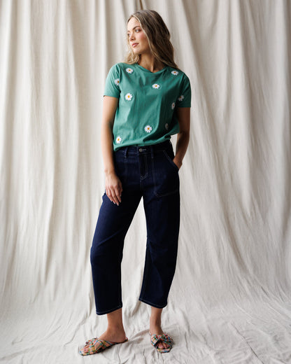 Downeast Super High Rise Barrel-leg Jeans in 26 view 2 - High-Waisted (bottom)