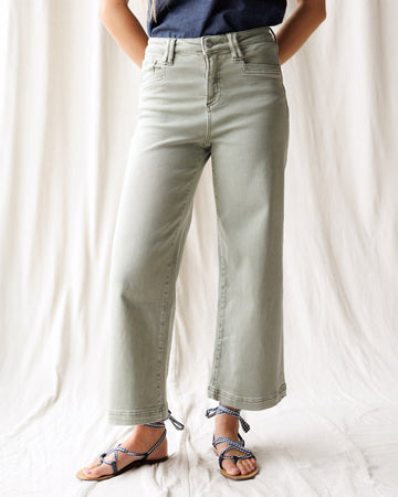 Downeast Super High Wide Cropped Utility Jeans in 26 view 2 (bottom)