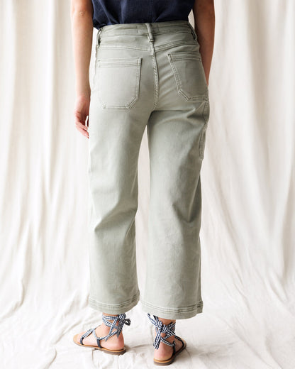Downeast Super High Wide Cropped Utility Jeans in 28 view 4 - Super Utility High Seer (bottom)