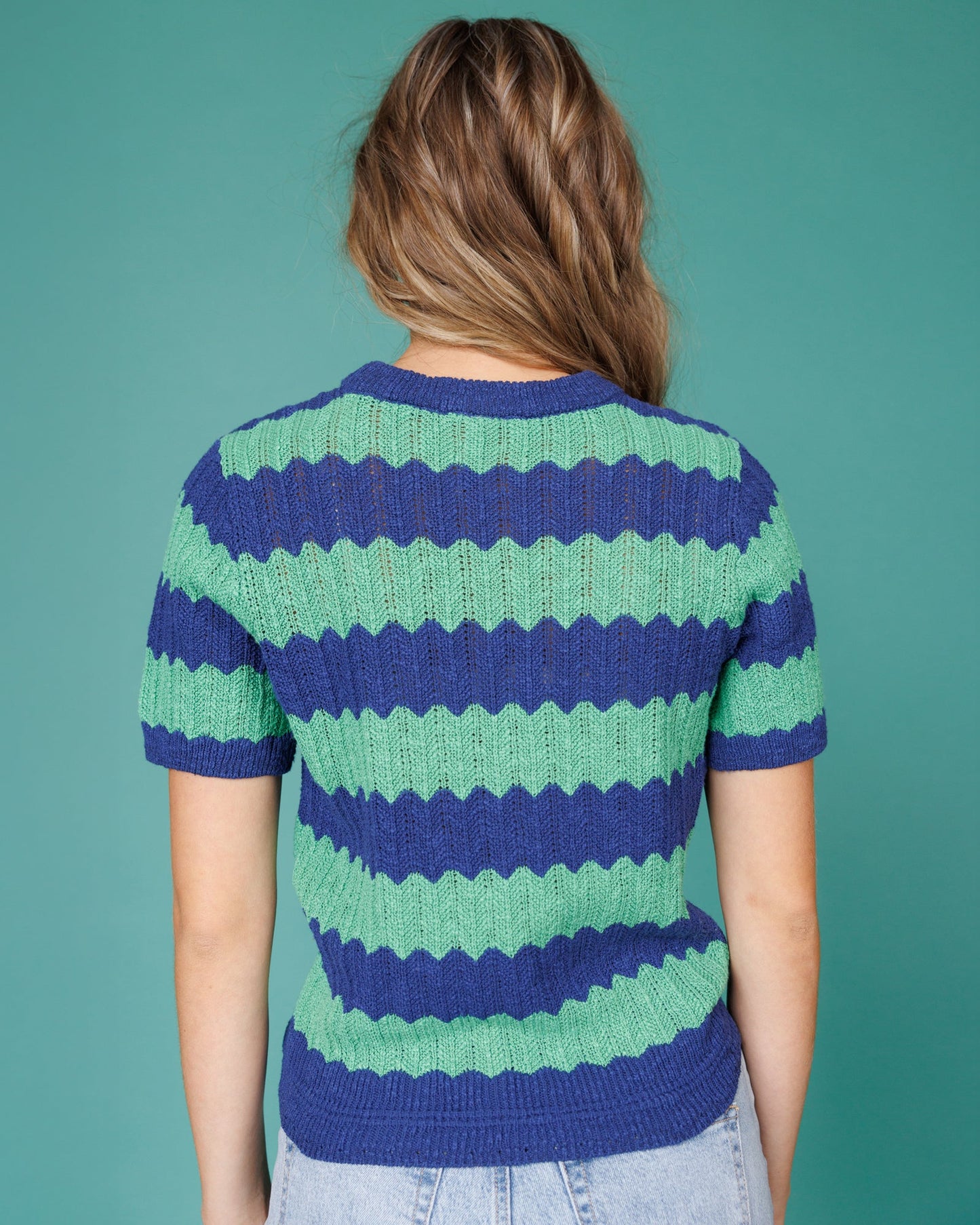 Downeast Tropez Sweater in M view 3 - Tropez Sweater Pattern (top)