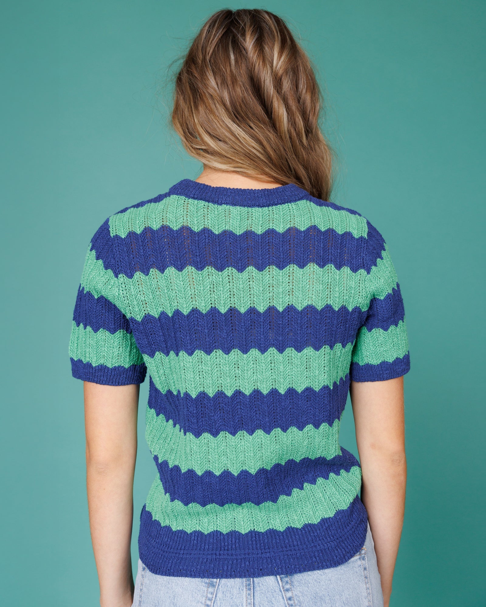 Downeast Tropez Sweater in M view 3 - Tropez Sweater Pattern (top)