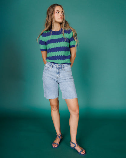 Downeast Tropez Sweater in XL view 5 - Tropez Sweater Pattern (top)