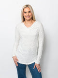 Dreamcatcher Drape Neck Blouse Ivory (top) - drape blouse, dreamcatcher drape blouse - shop at us.meeeshop