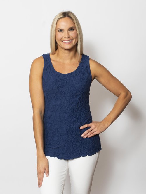 Dreamcatcher Tank Top in Navy view 2 - Dreamcatcher Is For What