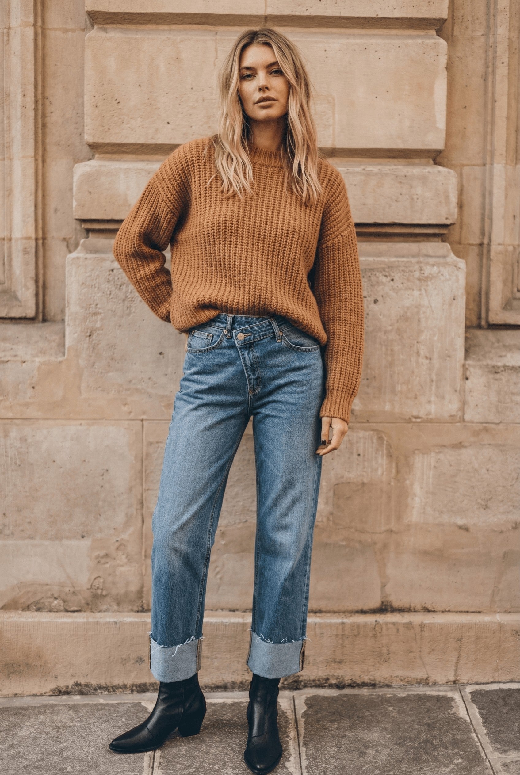 Dual Accent High Rise Straight Leg Jeans in 1 (24) - High-Waisted (bottom)
