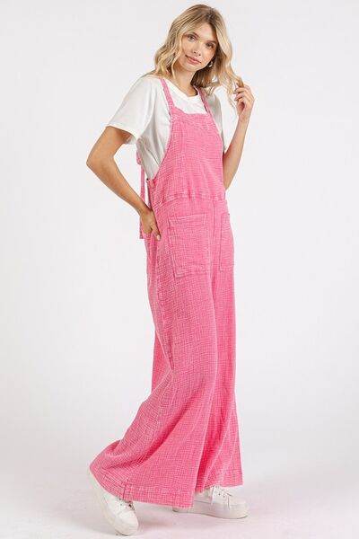 Mittoshop Textured Wide Leg Overalls - us.meeeshop