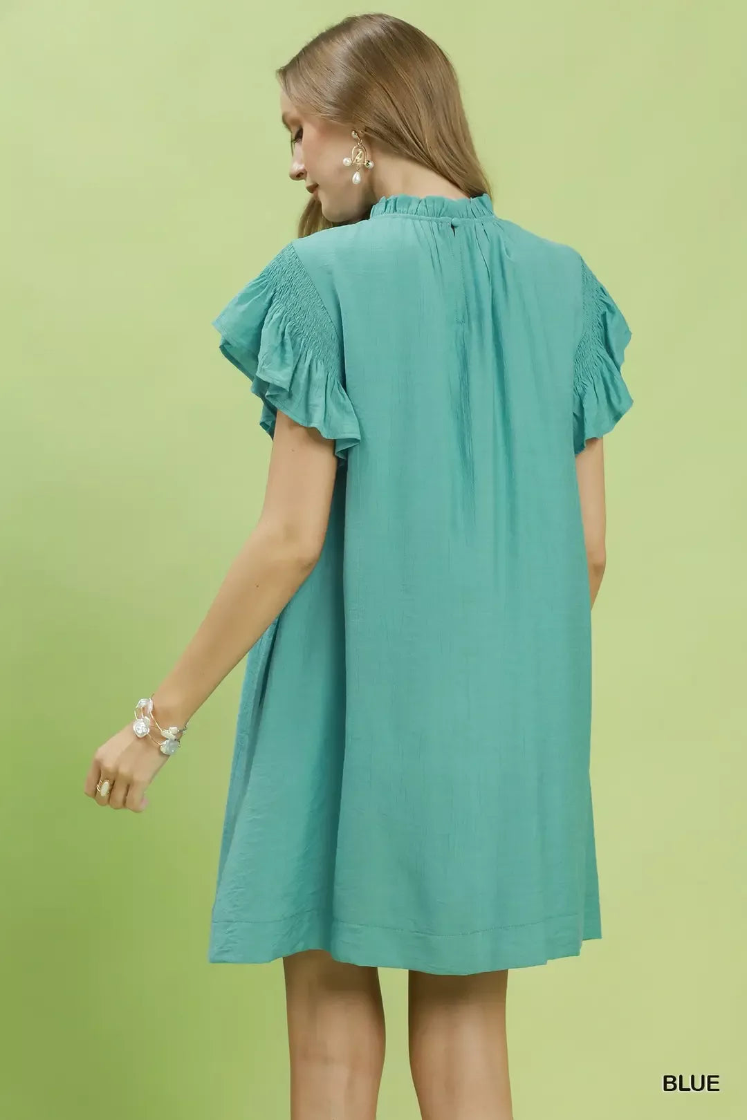 umgee ruffle flutter Umgee Ruffle Flutter Sleeve Dress view 3 (dress) - shop at us.meeeshop