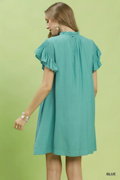 umgee ruffle flutter Umgee Ruffle Flutter Sleeve Dress view 3 (dress) - shop at us.meeeshop
