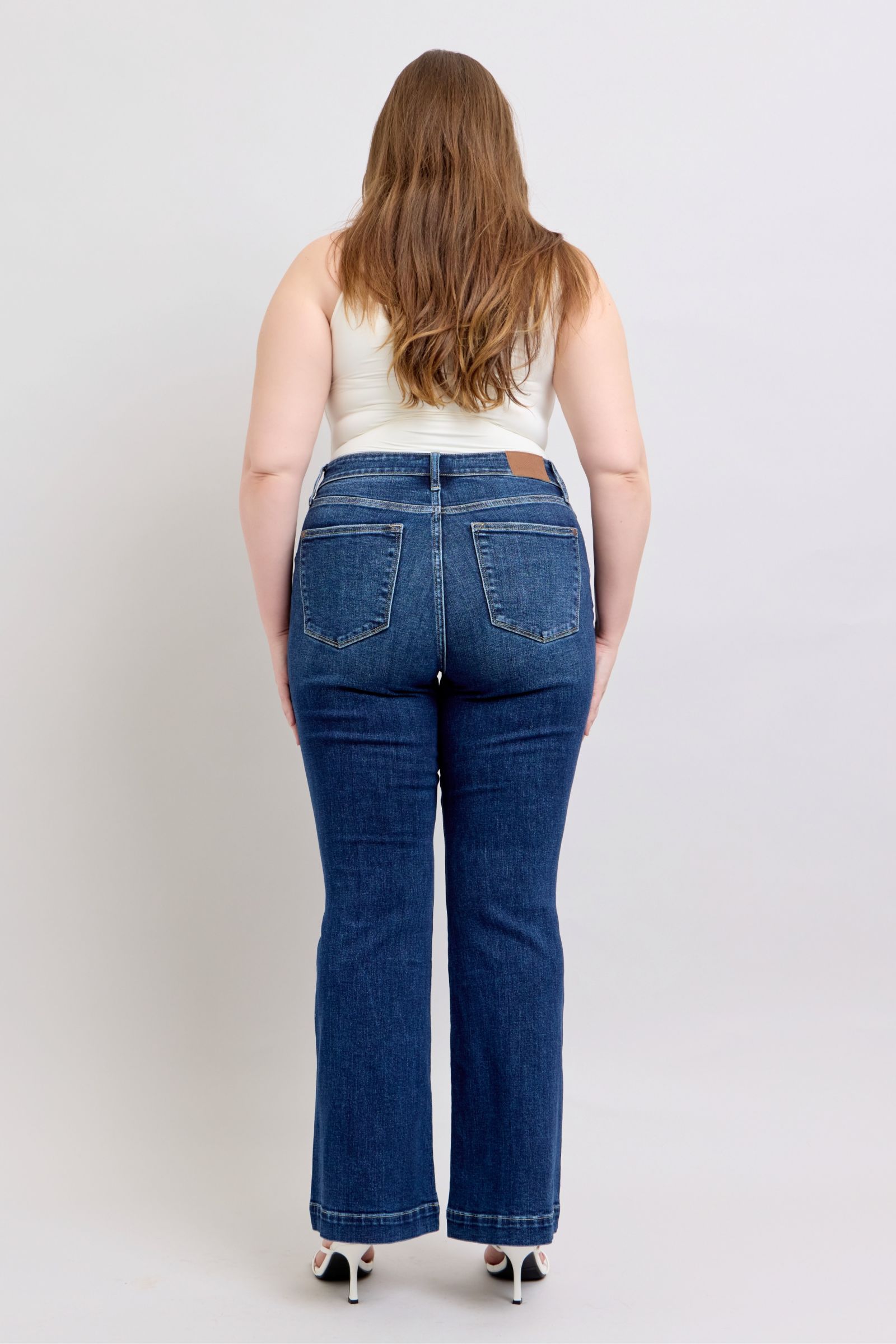 Judy Blue | High Rise Flare Jeans with Pockets Plus Size - us.meeeshop