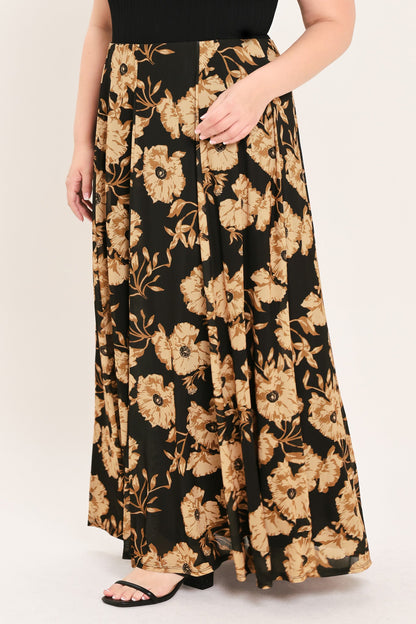 Earthen Flower Fantasy Power Mesh Full Maxi Skirt view 11 (dress)