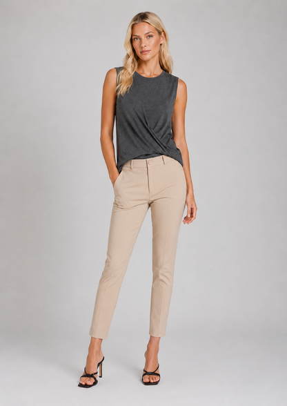 Easy Street Stretch Chino Pant in Pebble - Comfort Stretch - Easy Street Pants (bottom)
