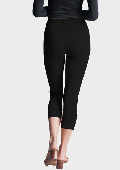 Easy Street Stretch Crop Chino Pant in Navy view 4 - Comfort Stretch - Easy Street Pants (bottom)
