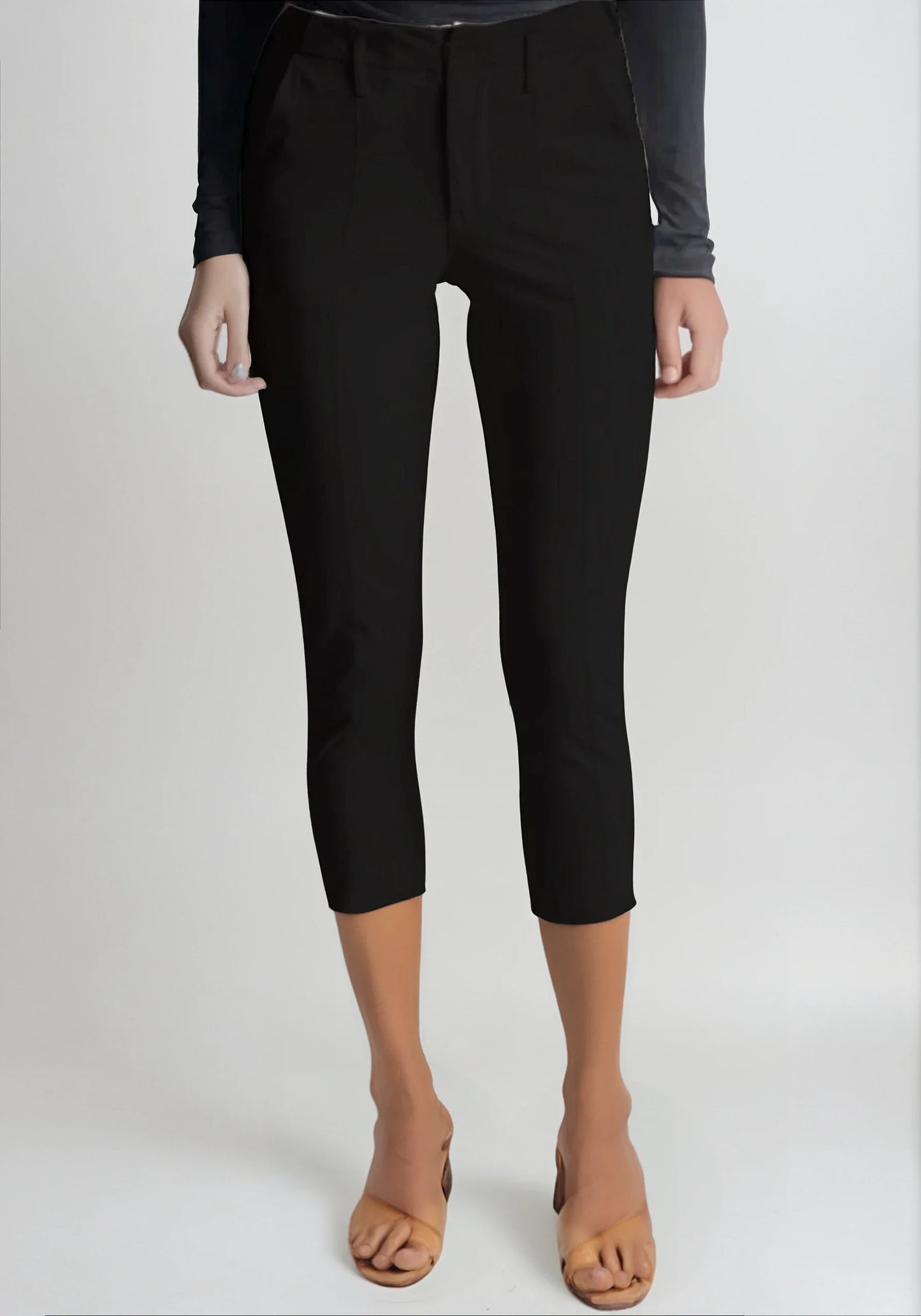 Easy Street Stretch Crop Chino Pant in Navy view 5 - Comfort Stretch - Easy Street Pants (bottom)