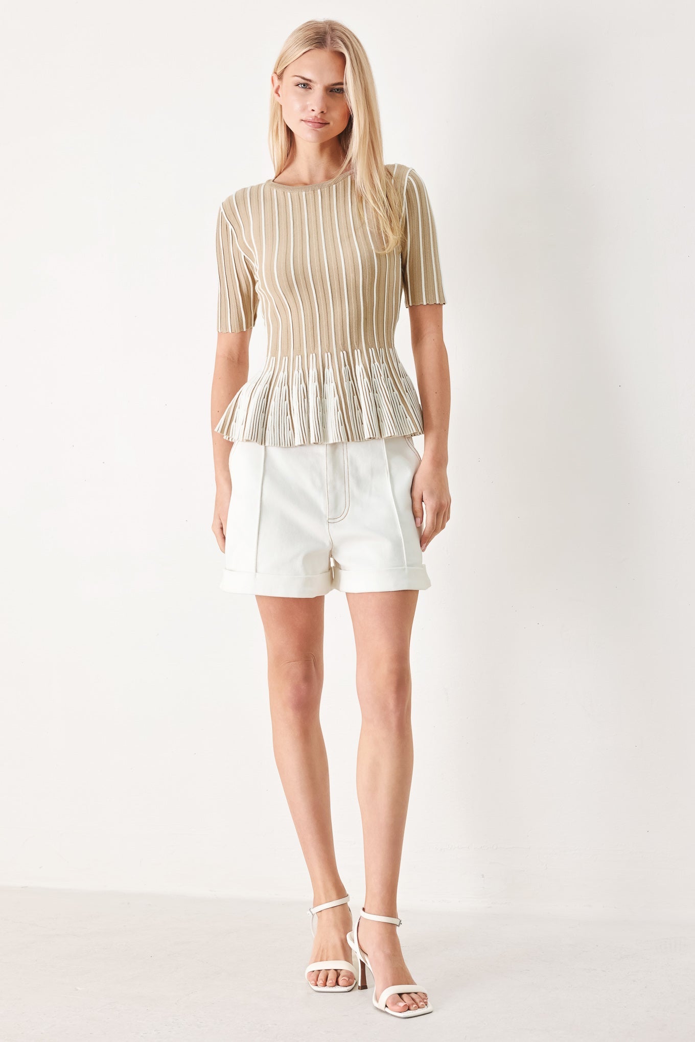 Easy Summer Stripe Sweater Knit Top view 9 - Summer Outfit Idea - Easy Summer Sweater Knitting Pattern