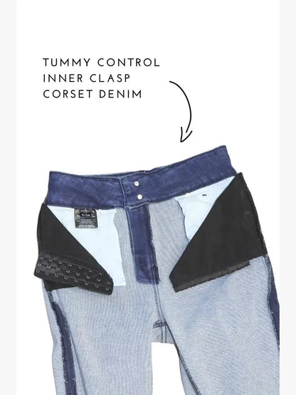 Eco Friendly Corset High Rise Crop Flare Jeans (medium Wash) in 9 (28) view 5 - High-Waisted - Eco Friendly Jeans Brands