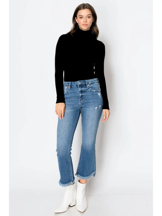 Eco Friendly Crop Flare Jeans in 1 (24) - Eco Friendly Jeans Brands (bottom)