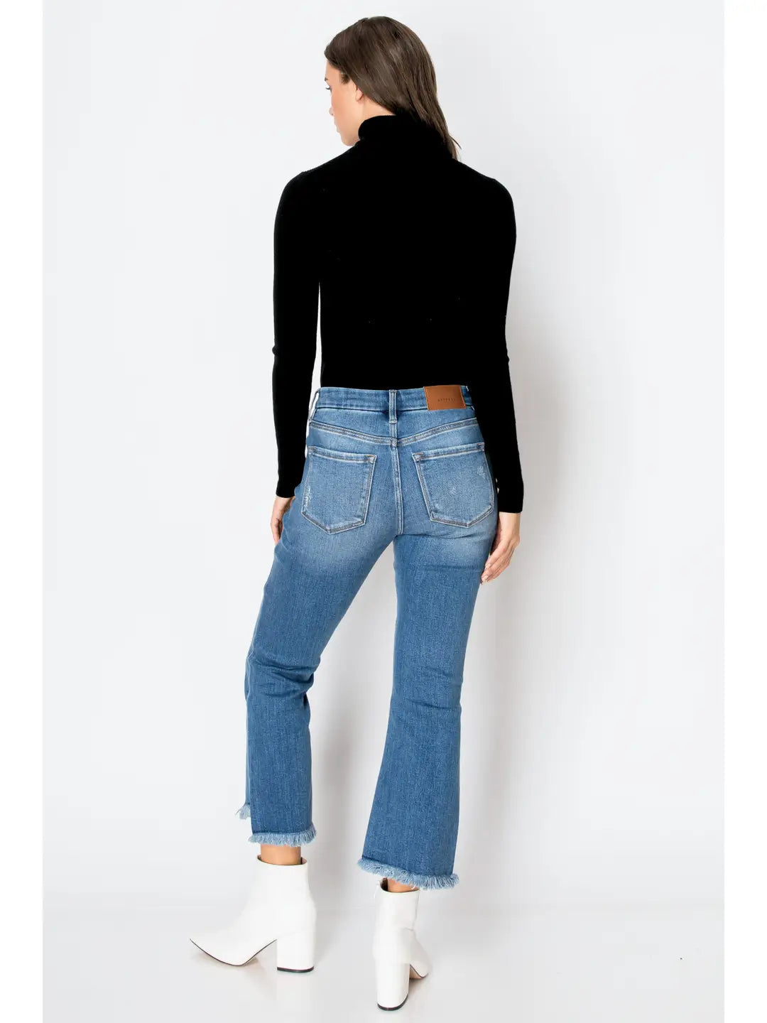 Eco Friendly Crop Flare Jeans in 11 (29) view 6 - Eco Friendly Jeans Brands (bottom)