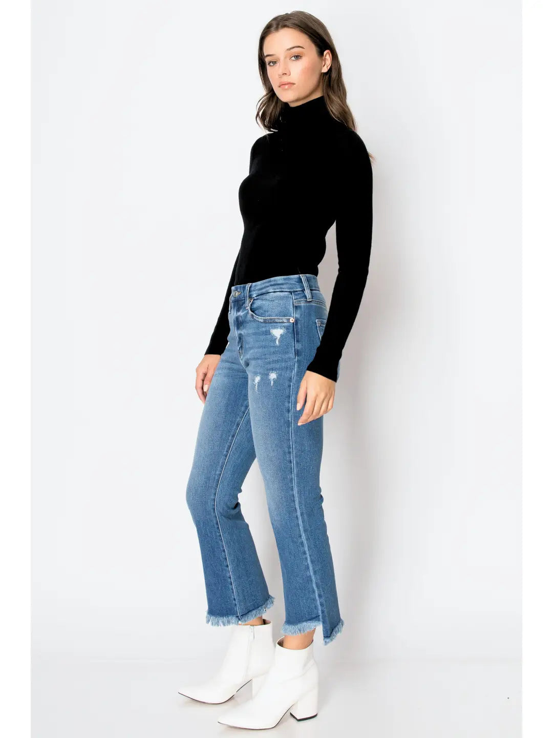 Eco Friendly Crop Flare Jeans in 9 (28) view 5 - Eco Friendly Jeans Brands (bottom)