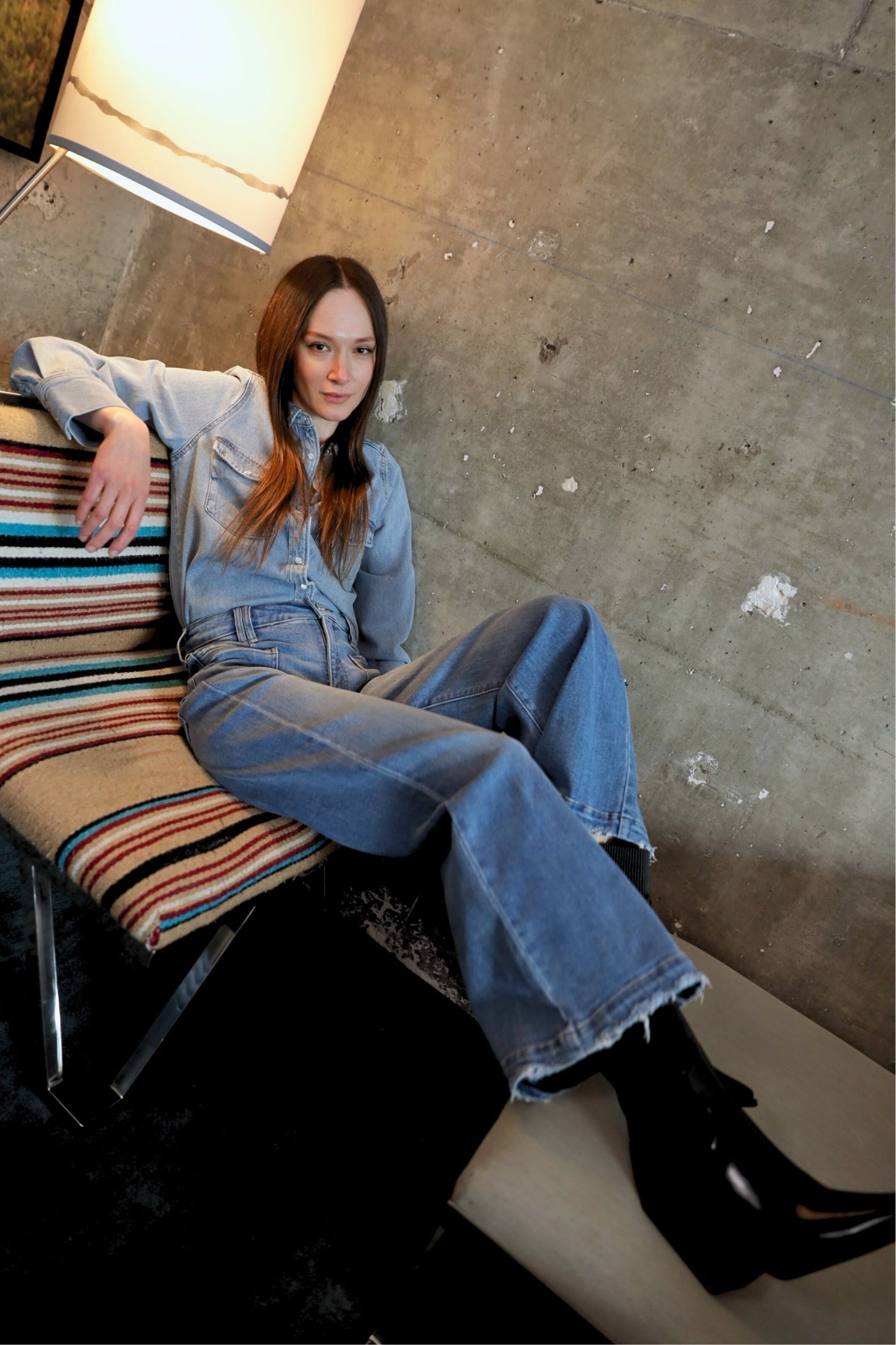 eco friendly fabric Eco Friendly Fabric High Rise Slim Palazzo Jeans view 21 (bottom) - shop at us.meeeshop