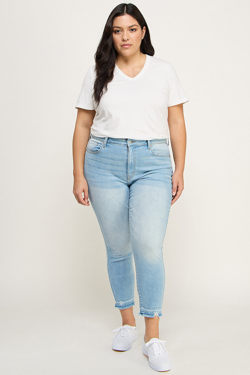 Eden plus High Rise Crop Skinny Jeans in P-16 - High-Waisted (bottom)