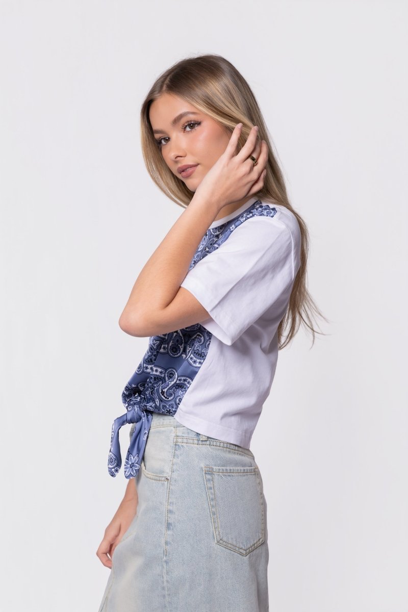 Edie Top (blue Pattern) L view 4 (top) - blue edith top, edie top zip, edie cami top - shop at us.meeeshop