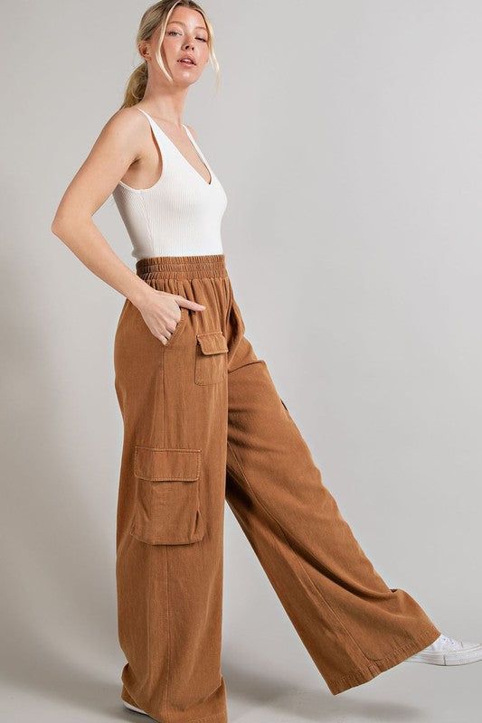 eesome Mineral Washed Cargo Pants us.meeeshop - 