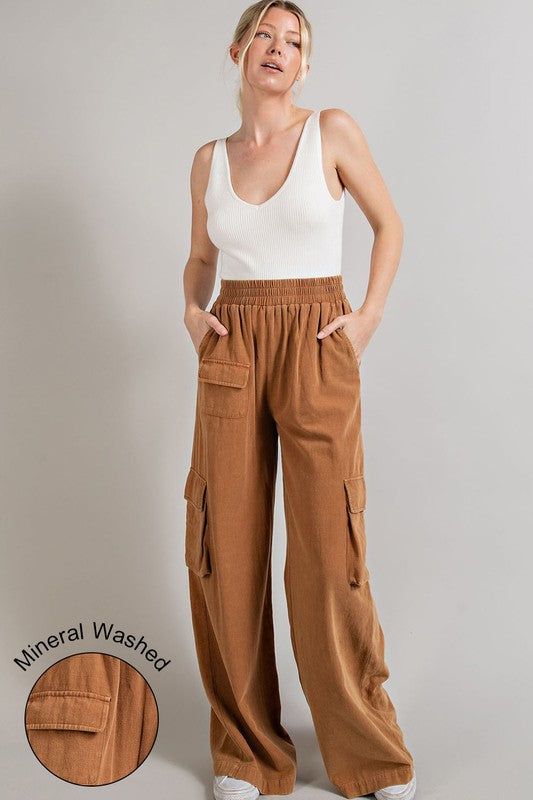 eesome Mineral Washed Cargo Pants us.meeeshop - 