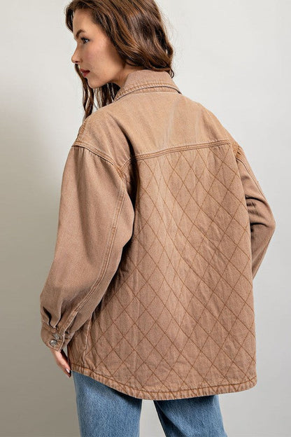 eesome Quilted Button Down Jacket | us.meeeshop