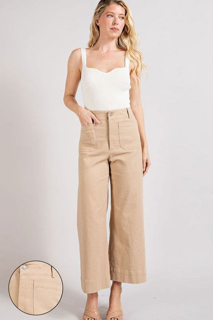 eesome Soft Washed Wide Leg Pants us.meeeshop - Pants