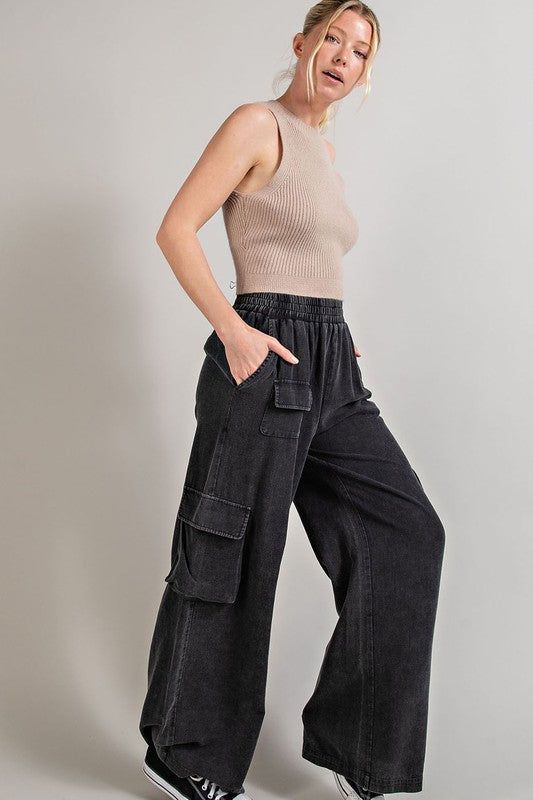 eesome Mineral Washed Cargo Pants - us.meeeshop