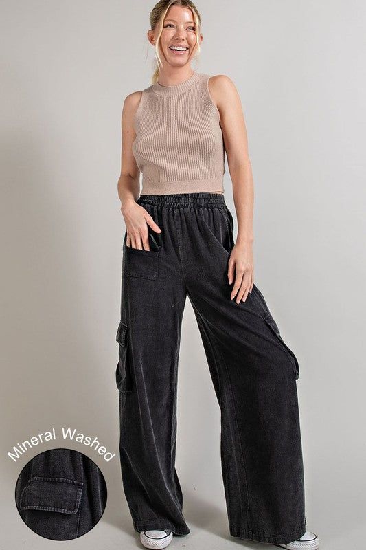 eesome Mineral Washed Cargo Pants - us.meeeshop