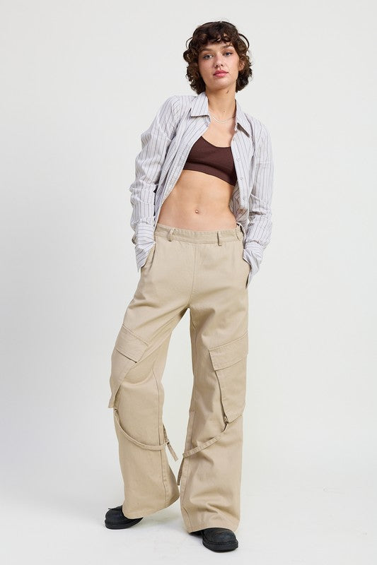 Cargo Pants with Pocket Detail | view 17 | Emory Park | us.meeeshop