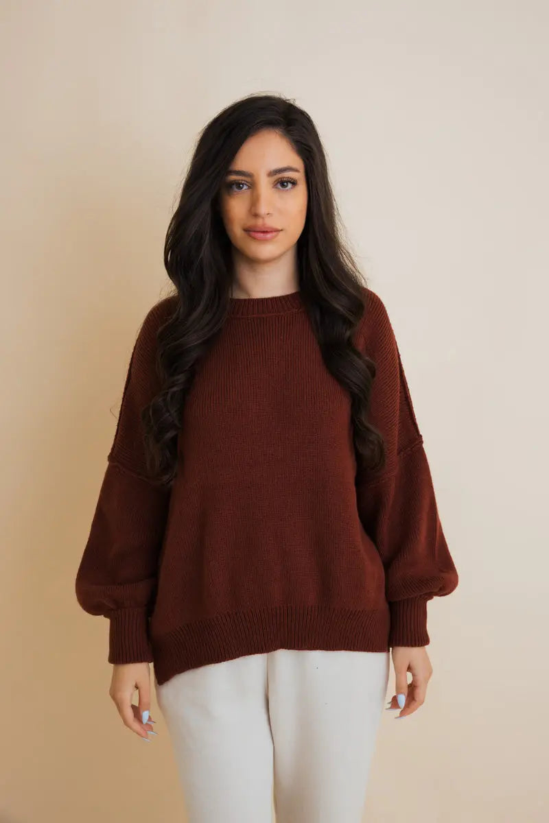 Effortlessly Cozy Oversized Sweater - MeeeShop Women's Fashion